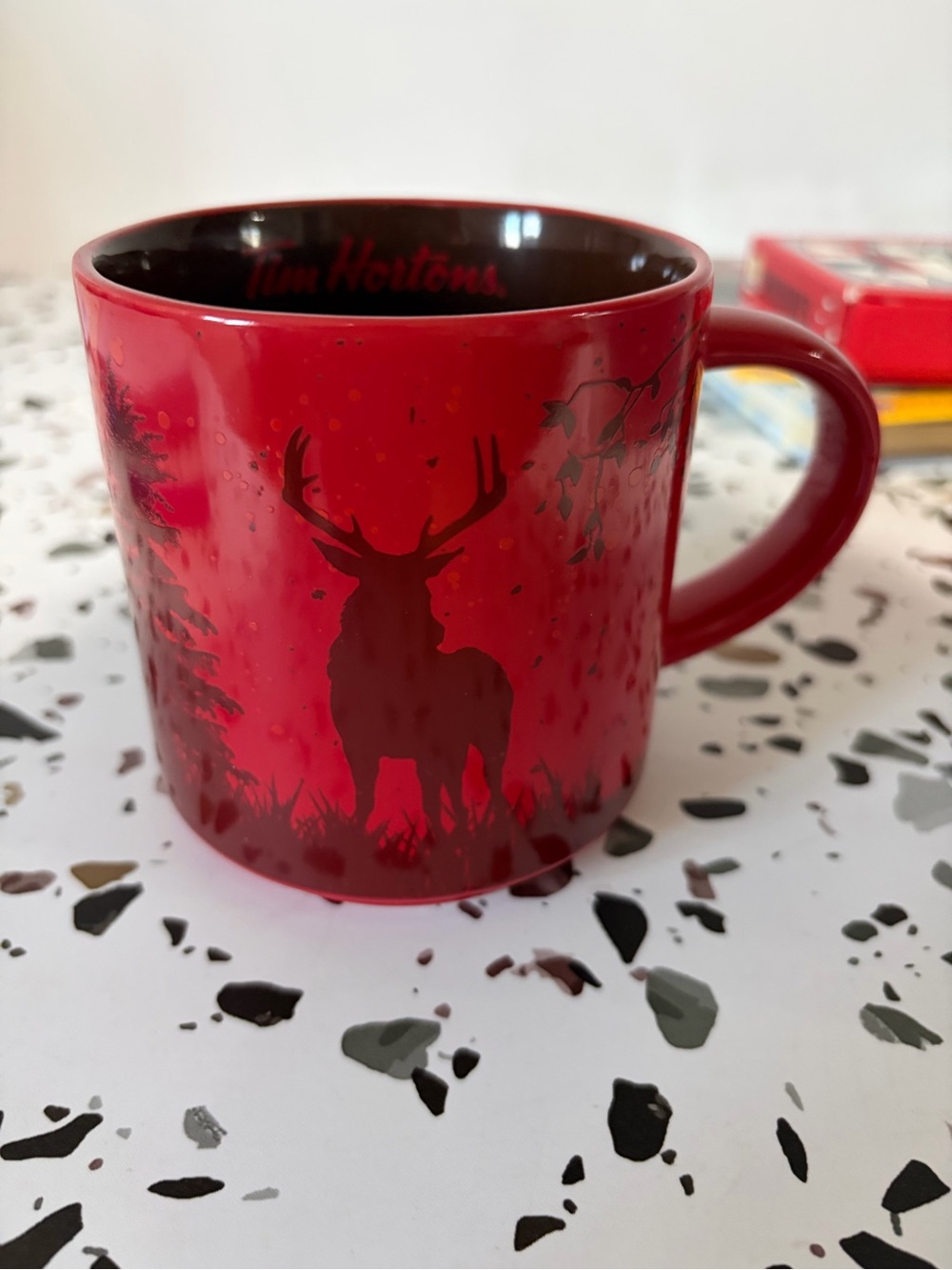 Red Deer Silhouette Coffee Mug